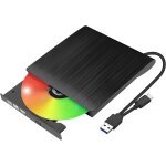 Lecteur cd dvd externe pour pc, graveur dvd externe usb 3. 0 et usb - c, portable cd / dvd + / - rw drive ...