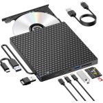 Lecteur cd dvd externe usb 3. 0 type - c pour ordinateur portable de bureau pc macbook imac, graveur ...