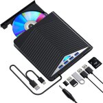 Lecteur cd externe, lecteur dvd externe, lecteur dvd, lecteur optique, usb 3. 0 et type - c portable ...