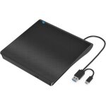 Lecteur cd externe, graveur dvd cd externe usb 3. 0 et type - c enregistreur portable rom / rw, lecteur ...