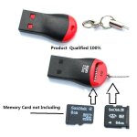 Lecteur usb carte micro sd sdhc t - flash, couleur: noir rouge, modele: cle usb