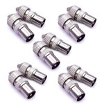 Letnerny - lot de 10 fiches coaxiales en mtal pour antenne tv, 5 x femelles et 5 x mles pour antenne ...