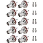 Letnerny - 10 pcs bnc connecteurs 50 ohm bnc femelle connecteur a sertir pour rg316 rg174 cble coaxial ...