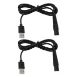 Letnerny - 2 cbles de lot de chargeur d'alimentation usb pour rasoir sec et humide compatible avec braun ...