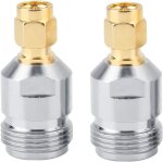 Letnerny - 2 pcs adaptateur de c�ble d'antenne adaptateur rf type n femelle vers connecteur m�le sma ...