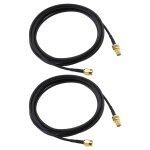 Letnerny - lot de 2 rallonges d'antenne rg174 - c�ble coaxial sma m�le vers sma femelle - 1 m de long ...