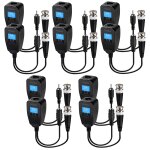 Letnerny - lot de 5 paires de connecteurs baluns vido passifs avec connecteur d'alimentation hd bnc ...
