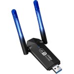 Letnerny - cle wifi puissante ac1300mbps adaptateur, usb 3. 0 double bande dongle wifi 2. 4g / 5ghz, ...
