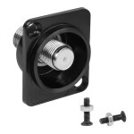 Letnerny - pouce f type panneau montage antenne adaptateur coaxial f type femelle a femelle connecteur ...
