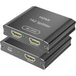 Letnerny - rpartiteur hdmi 1 entre 2 sorties, 4k @ 30 hz, double moniteur, rpartiteur hdmi en aluminium ...