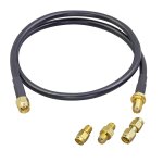 Letnerny - sma kit de c�ble d'extension sma m�le a femelle rg58 c�ble coaxial 0. 5m + 3pcs sma rf adaptateur ...