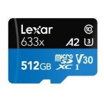 Carte mmoire sd 512 go lexar 633x high performance a1 video class v30 uhs - i u3 class10 sdxc uhs - ...