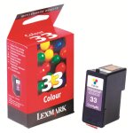 Lexmark cartridge no. 33 - couleur (cyan, magenta, jaune) - original - cartouche d'encre - pour lexmark ...
