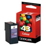 Lexmark cartridge no. 43 - couleur (cyan, magenta, jaune) - original - cartouche d'encre - pour lexmark ...