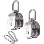 Lifting pulley kit 304 stainless steel swivel pulley block pulley rope pulley for cable load 75 kg for ...