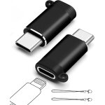Lightning femelle vers usb - c mle (2 - pack), adaptateur lightning usb c, adaptateur de transfert de ...