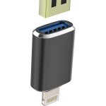 Lightning male to usb adapter for iphone 14 13 12 pro max certified for apple mfi otg 3. 0 cable plug ...