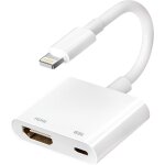 Lightning to hdmi adapter, 1080p digital sync screen converter av adapter with charging port compatible ... Lightning to hdmi adapter, 1080p digital sync screen converter av adapter with charging port compatible ...