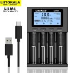 Liitokala lii - m4 18650 chargeur cran lcd chargeur universel intelligent capacit de test 26650 18650 ...