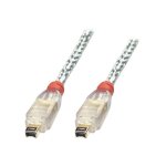 Lindy premium - c�ble ieee 1394 - firewire 4 broches (m) pour firewire 4 broches (m) - 2 m - moul� - ...