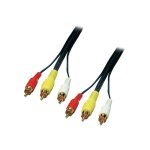 Lindy premium - c�ble vid�o / audio - vid�o / audio composite - rca m�le pour rca m�le - 10 m - noir