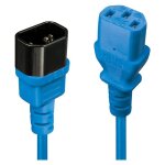 Lindy - rallonge de cble d'alimentation - power iec 60320 c13 pour iec 60320 c14 - 50 cm - moul - bleu ...