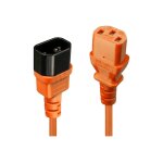 Lindy - rallonge de cble d'alimentation - power iec 60320 c13 pour iec 60320 c14 - 50 cm - moul - orange ...