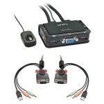 Lindy vga kvm switch compact usb 2. 0 audio 2 port - commutateur �cran - clavier - souris / audio / usb ...