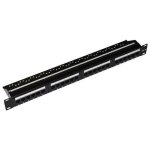 Link lkp624u panneau de brassage 19 non blind utp 24 ports 8 broches rj45 pour rseau catgorie 6, noir ...