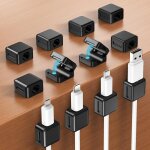 Liuw - 12 pices range cable bureau, cable management magntique clips cable auto - adhsifs organisateur ...