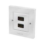 Logilink ah0018 ? prise murale hdmi avec 2 x hdmi high speed avec raccord ethernet (femelle / femelle) ...
