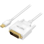 Logilink c�ble adaptateur mini displayport - dvi, blanc