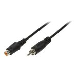 Logilink - rallonge de cble audio - rca femelle pour rca mle - 10 m - noir