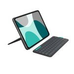 Logitech flip folio - clavier et �tui - full size - sans fil - bluetooth 5. 1 le - azerty - fran�ais ...