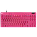 Logitech pro x rapid - clavier - tkl - backlit - usb - azerty - fran�ais - commutateur : linear - rose ...