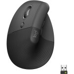 Logitech lift left mouse - souris ergonomique verticale pour gauchers sans fil bluetooth - graphite