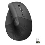 Logitech lift - souris ergonomique verticale sans fil bluetooth - graphite