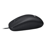 Logitech m100 - souris - droitiers et gauchers - optique - 3 boutons - filaire - usb - noir