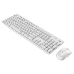 Logitech mk295 silent - ensemble clavier et souris - sans fil - 2. 4 ghz - pan nordic - blanc cass�