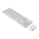Logitech mk295 silent - ensemble clavier et souris - sans fil - 2. 4 ghz - pan nordic - blanc cass