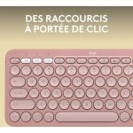 Logitech pebble keys 2 k380s - clavier - sans fil - bluetooth le - azerty - franais - rose ton sur ton ...