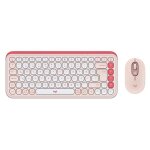 Logitech pop icon combo pack clavier souris universel bluetooth azerty fran�ais rose et blanc