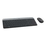Logitech slim wireless combo mk470 - ensemble clavier et souris - sans fil - 2. 4 ghz - franais - graphite ...