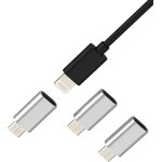 Loranka - lot de 3 adaptateurs lightning femelles vers micro usb m�les android pour iphone pour ipad ...