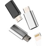 Loranka - lot de 3 adaptateurs micro usb m�le vers lightning femelle (3 pack) connecteur prise android ...
