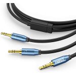 Loranka - adaptateur jack de distributeur audio y 3, 5 mm m�le � 2x 3, 5 mm m�le avec contacts plaqu�s ...