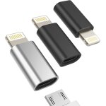 Loranka - adaptateur micro usb vers lightning prise (3 pack) c�bles jack accessoires pour iphone 14 13 ...