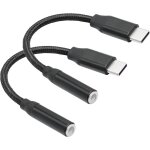 Loranka - c�ble adaptateur usb c vers prise casque 3, 5 mm 2 , usb type c m�le vers prise femelle 1 / ...