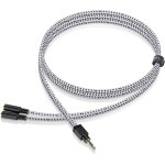 Loranka - r�partiteur de casque 3, 5 mm 2 jack vers 1 jack distributeur de casque c�ble r�partiteur trs ...