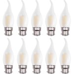 Lot de 10 ampoules led  baonnette b22  intensit variable, ampoule  filament b22d pour lustre, blanc ...